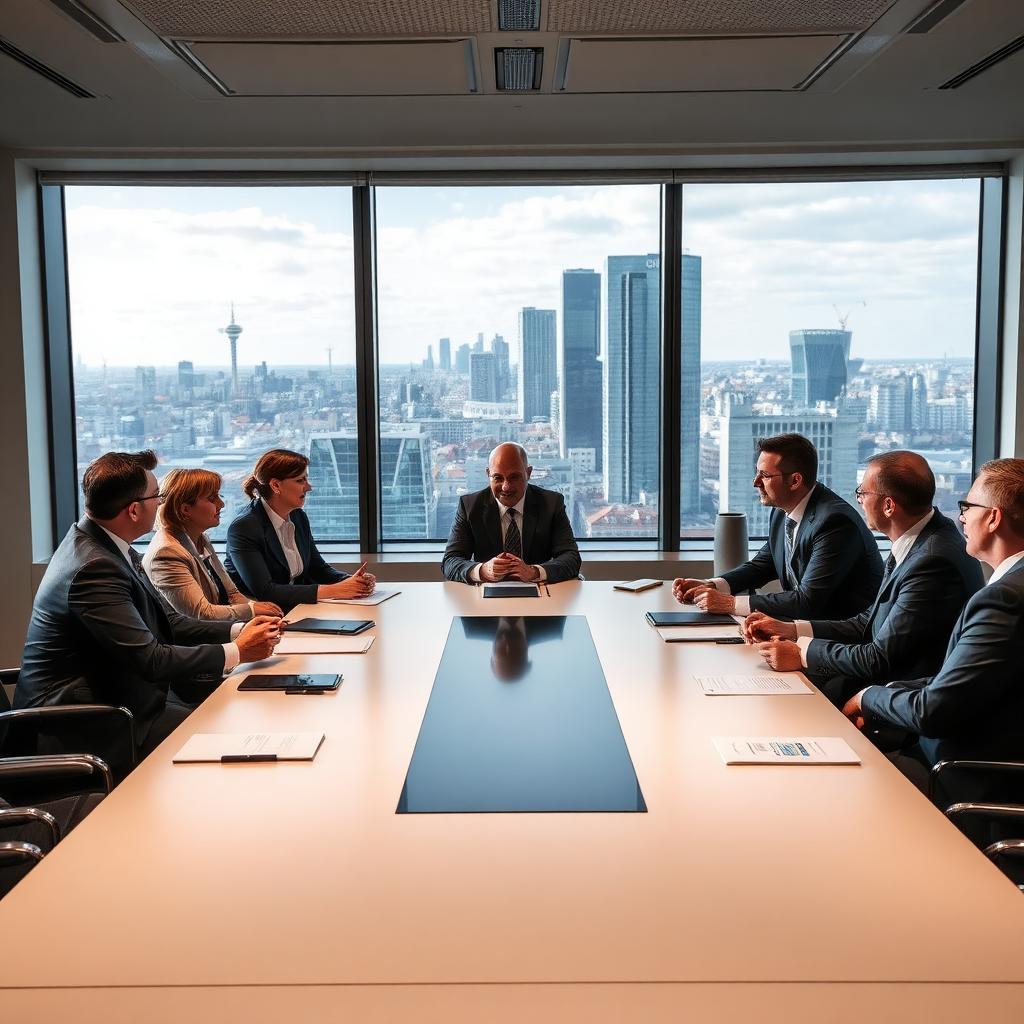 Warsaw boardroom meeting for corporate business representation in Poland